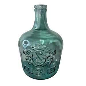 Vidrios San Miguel 16.5” Tall Recycled Glass Clear Green Cabernet Wine Jug